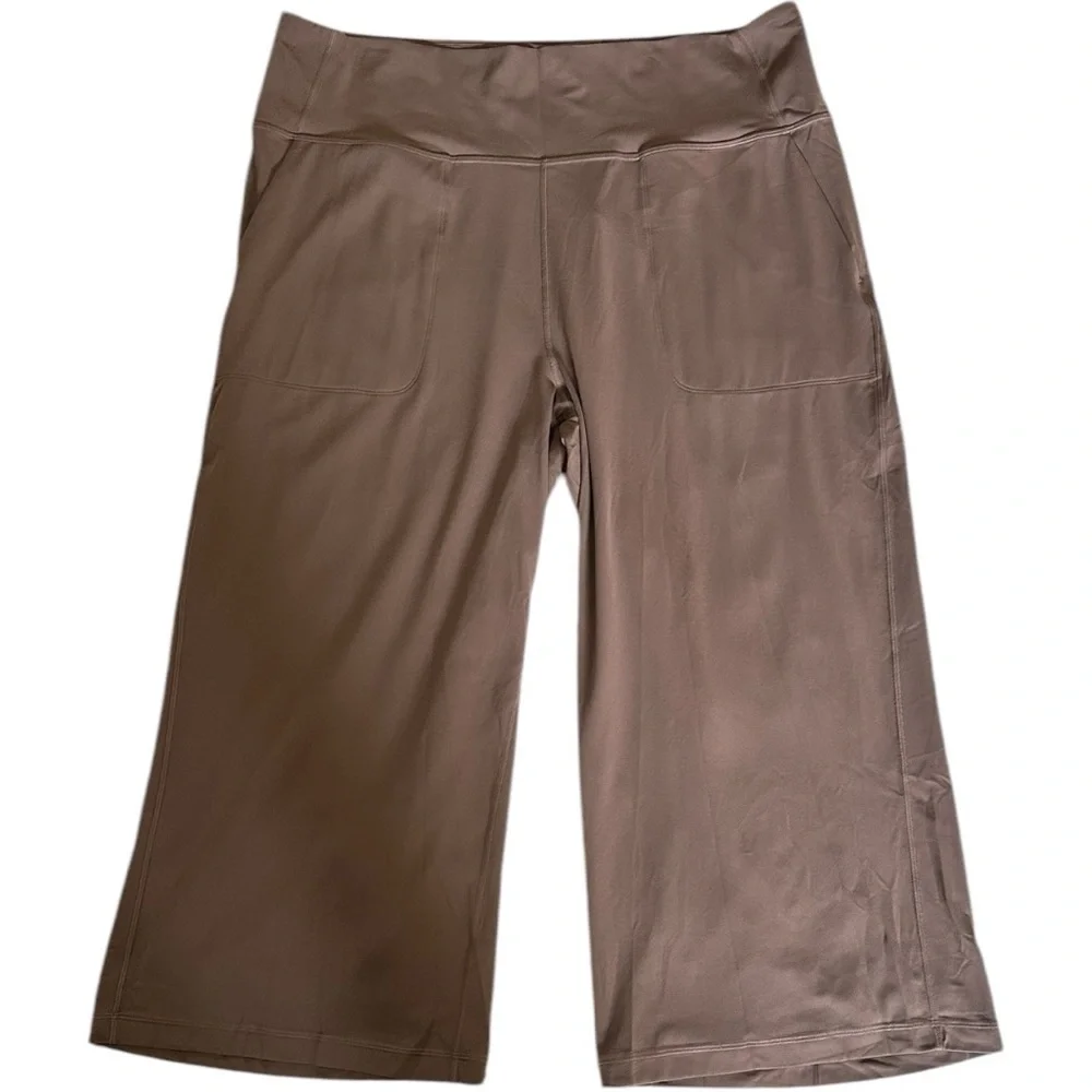 Lululemon Align Hi Rise Wide Leg Pants Tan Brown Plus Size 20 New! - Picture 4 of 9